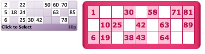 90 ball bingo example